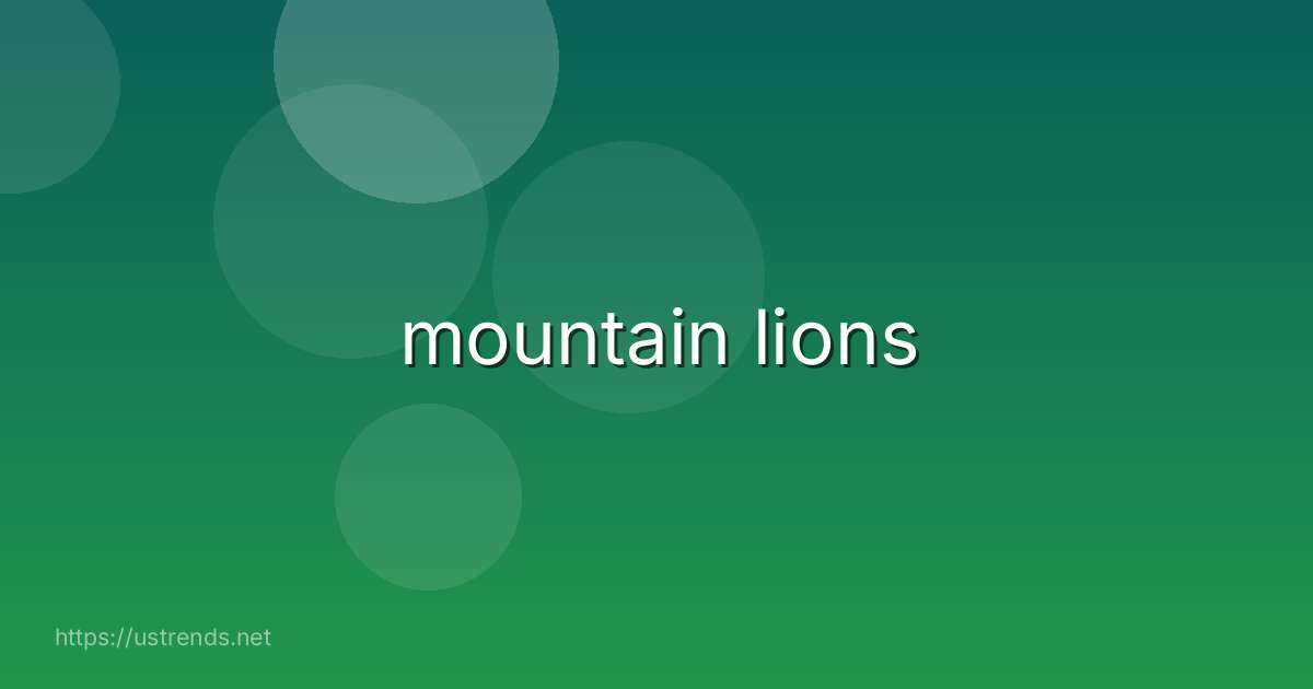 mountain lions