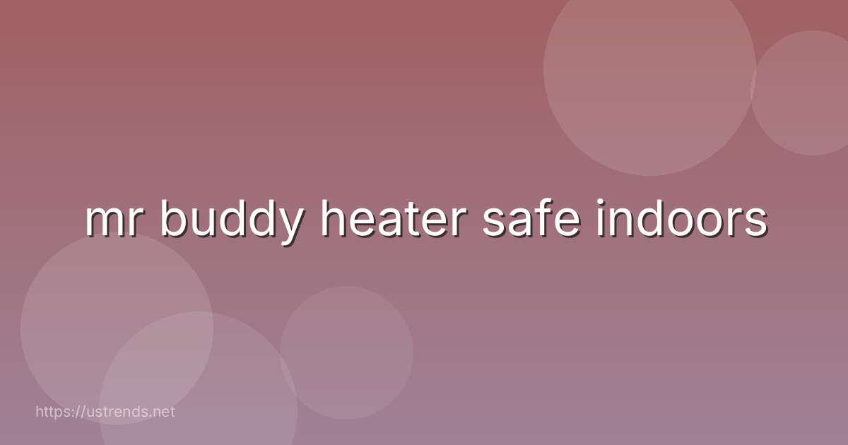 mr buddy heater safe indoors