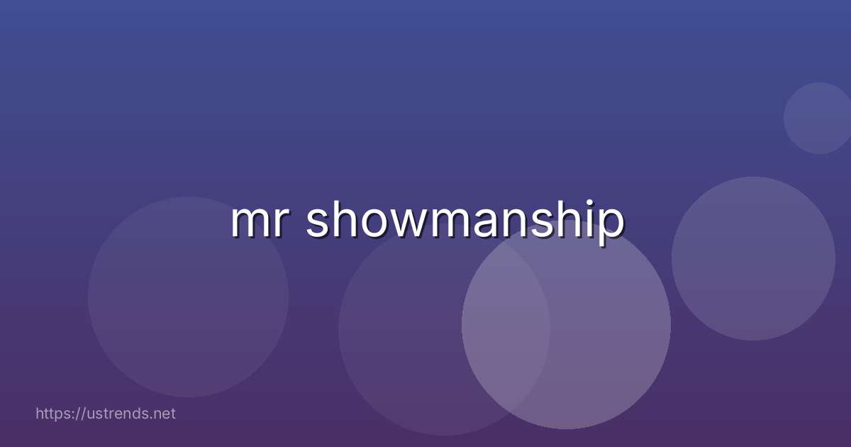 mr showmanship
