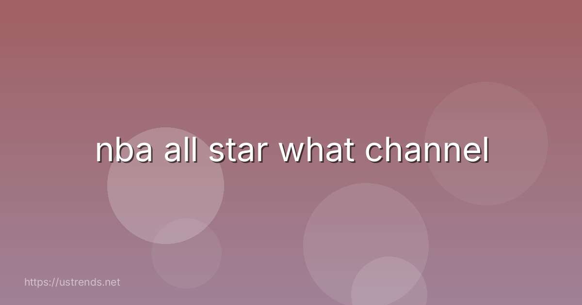 nba all star what channel