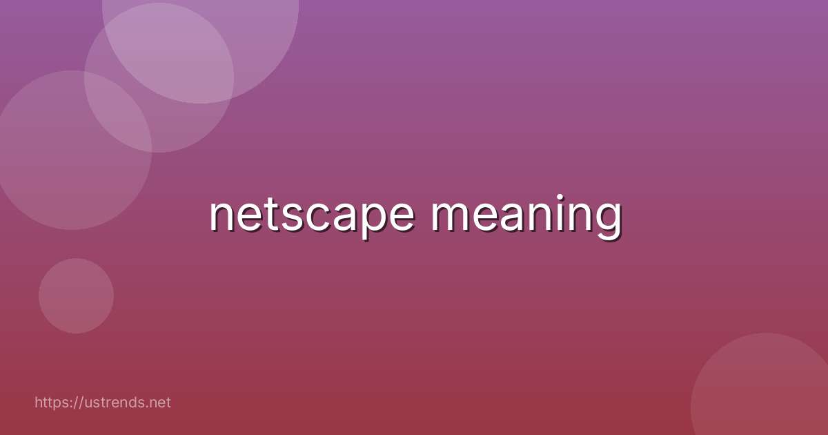 netscape meaning