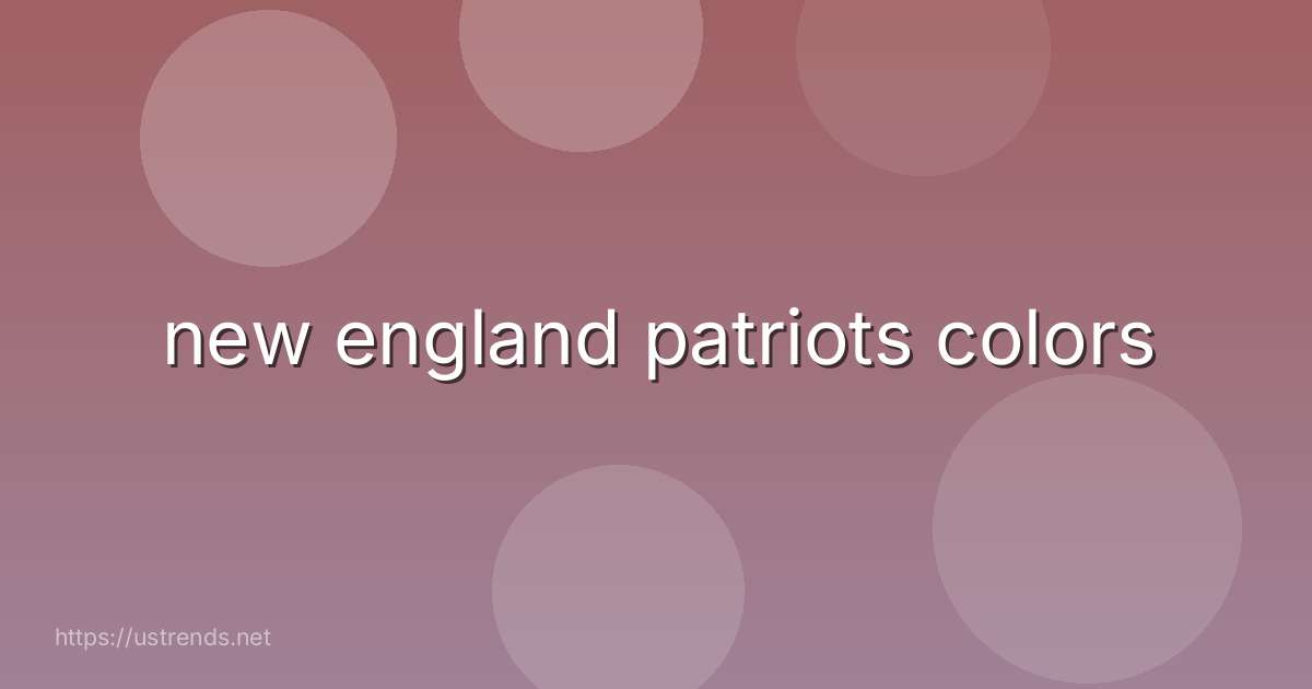 new england patriots colors