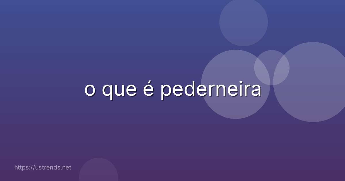 o que é pederneira
