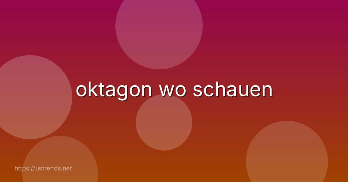oktagon wo schauen