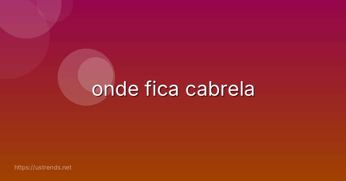 onde fica cabrela