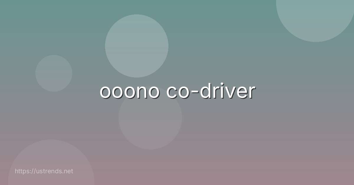 ooono co-driver