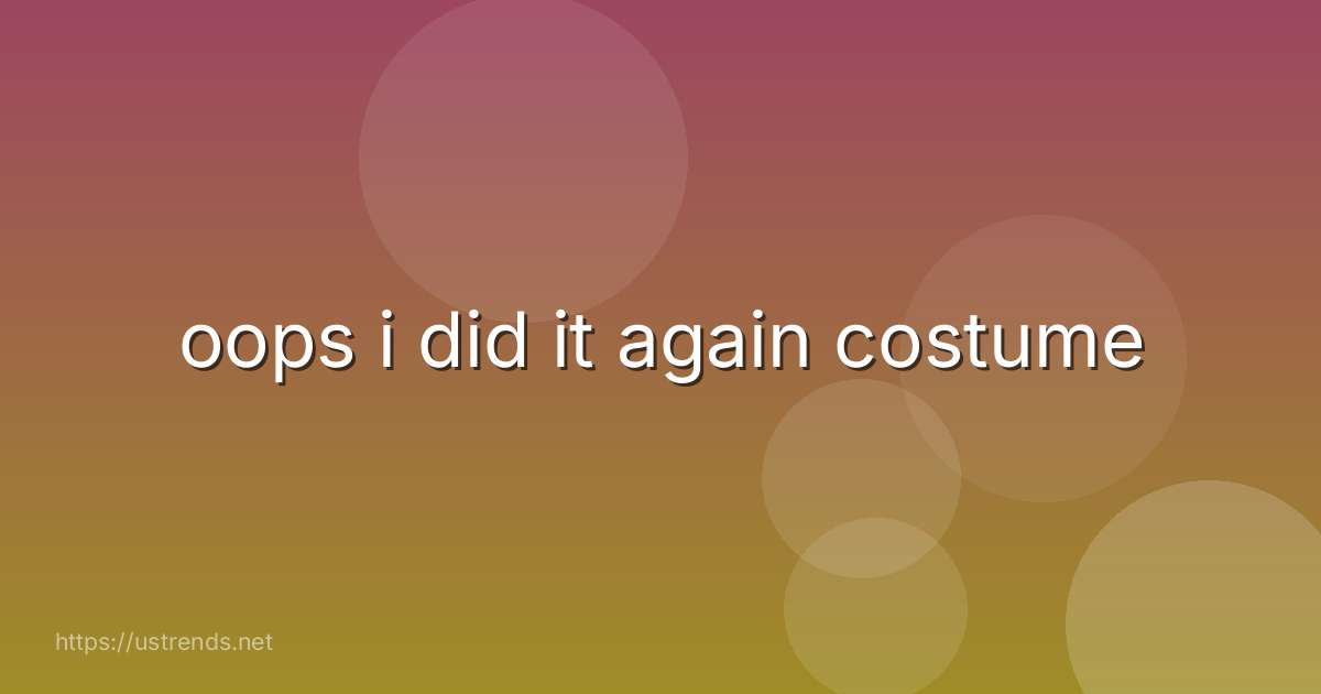 oops i did it again costume
