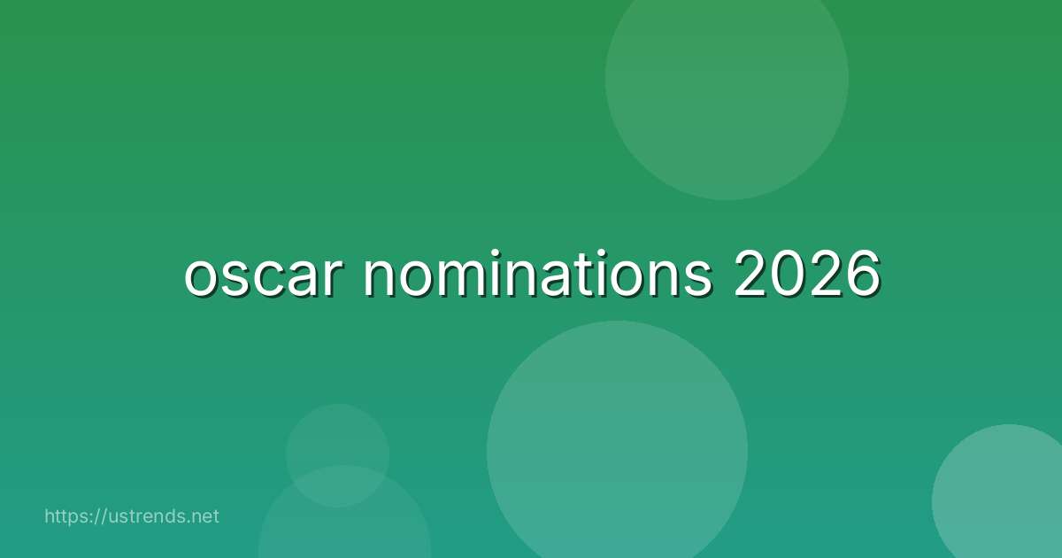 oscar nominations 2026