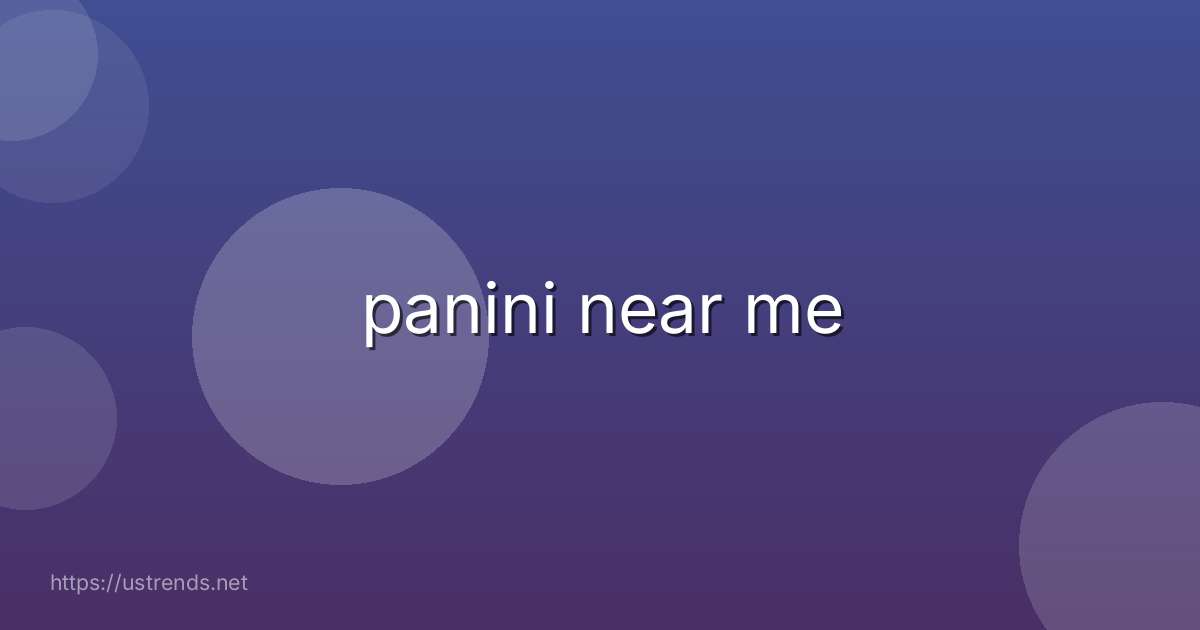 panini near me