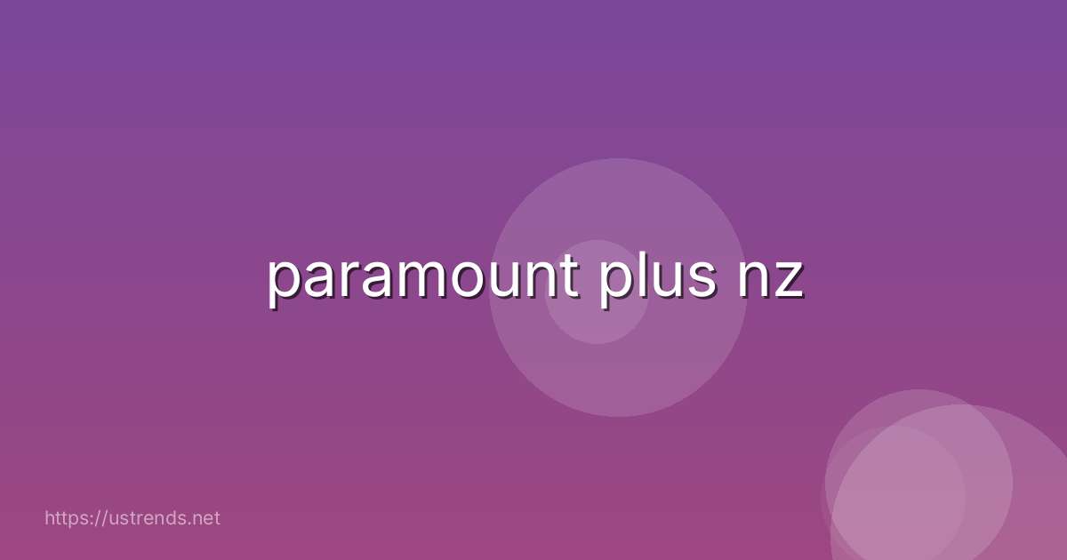 paramount plus nz