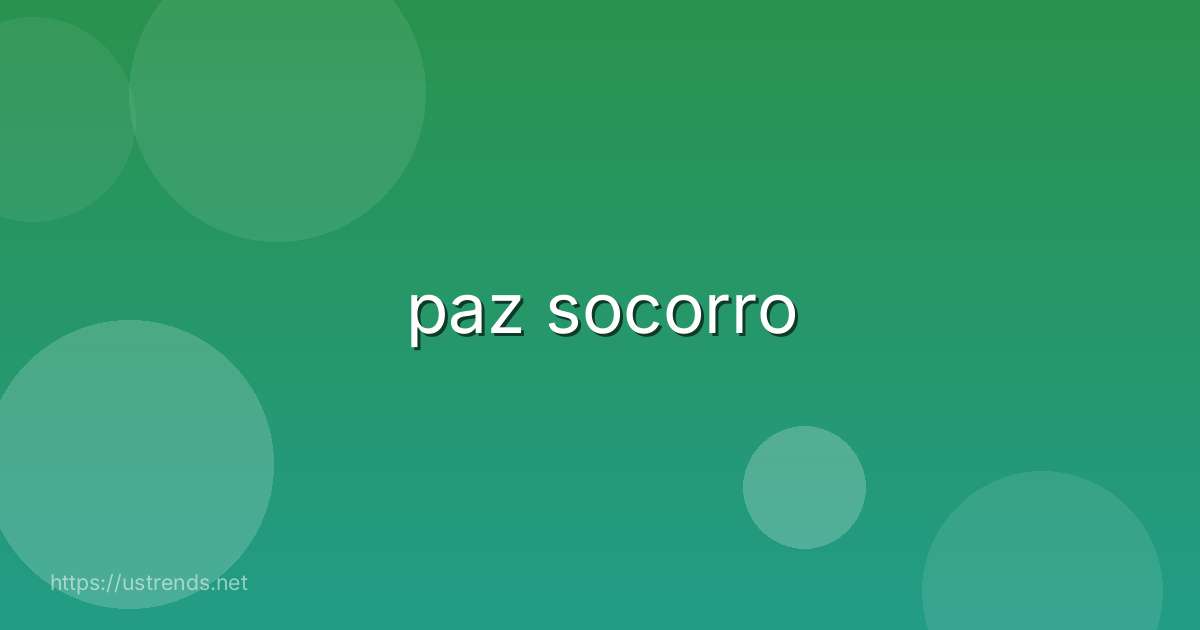 paz socorro