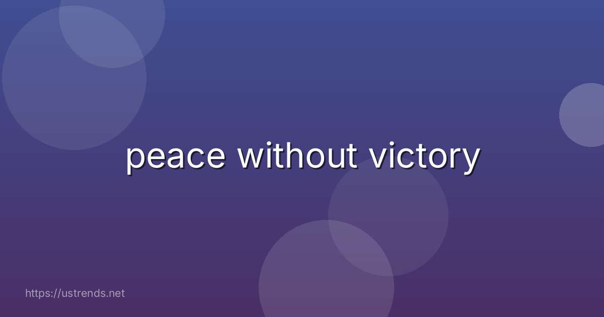 peace without victory