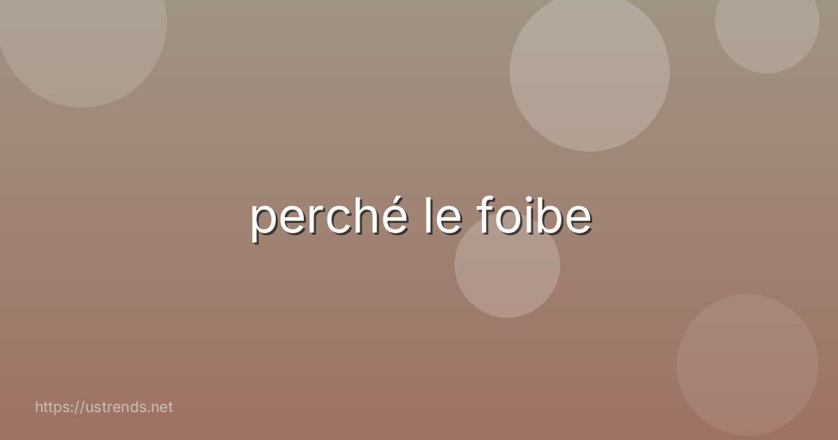 perché le foibe
