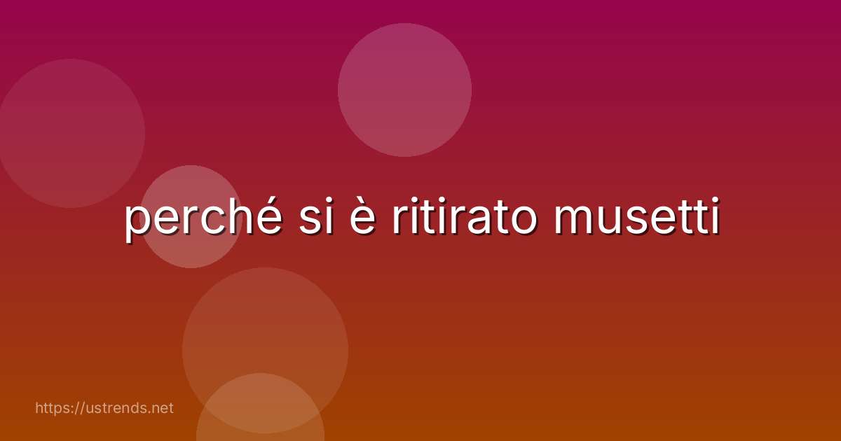 perché si è ritirato musetti