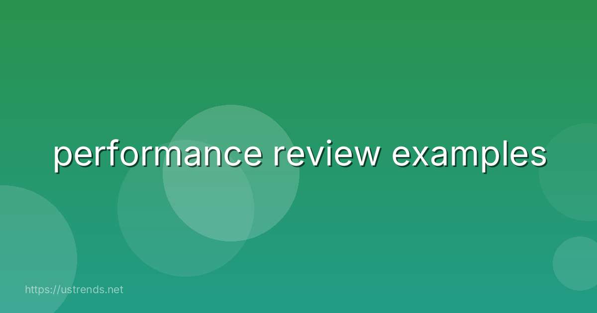 performance review examples