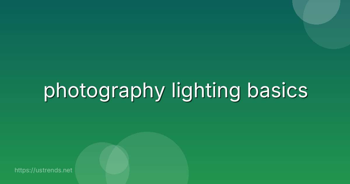 photography lighting basics