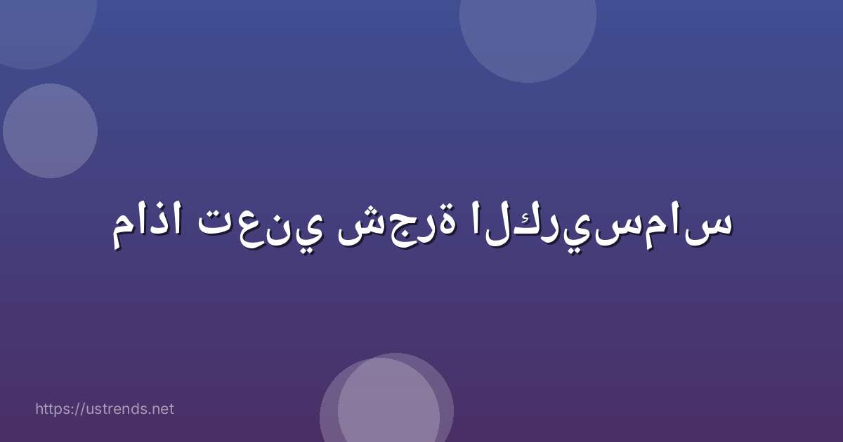 ماذا تعني شجرة الكريسماس