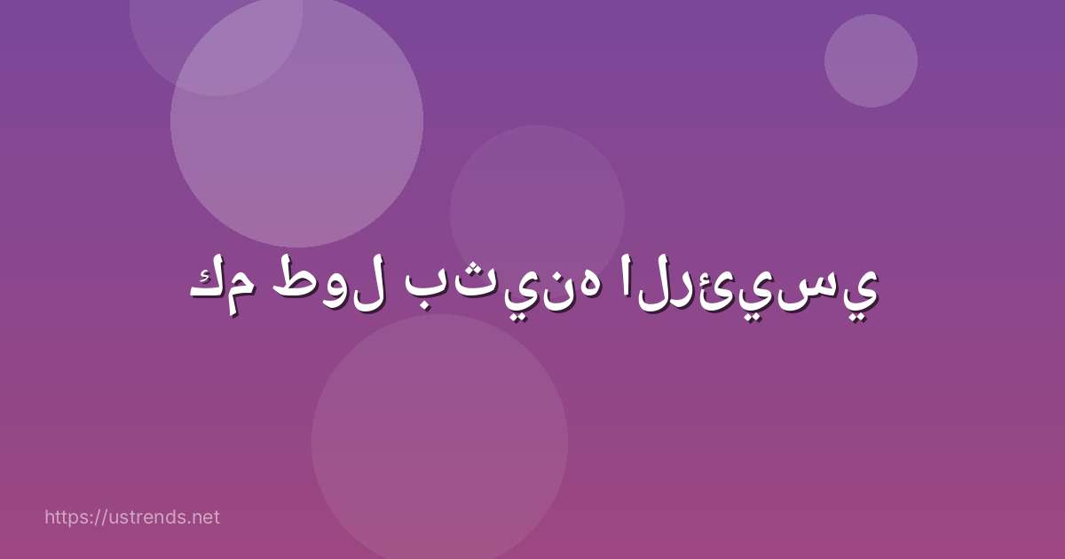كم طول بثينه الرئيسي