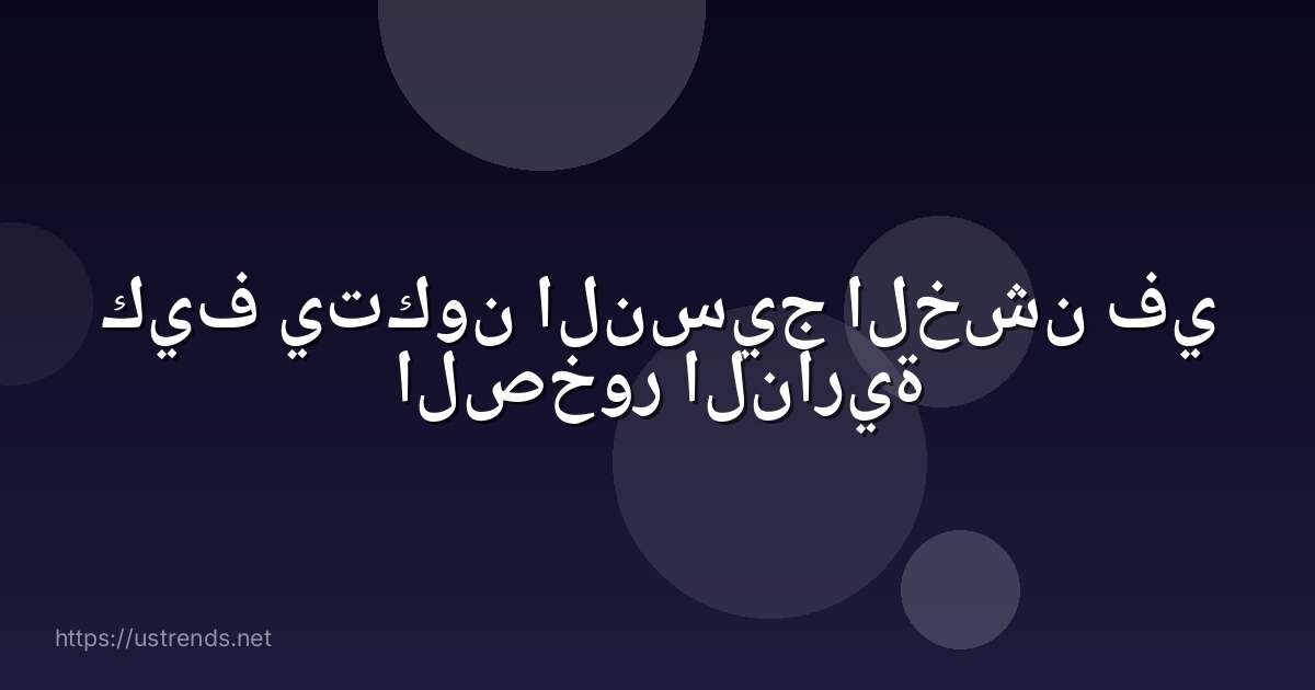 كيف يتكون النسيج الخشن في الصخور النارية