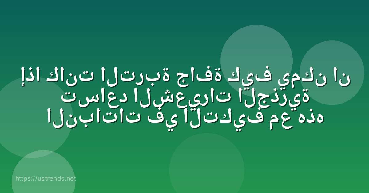 إذا كانت التربة جافة كيف يمكن ان تساعد الشعيرات الجذرية النباتات في التكيف مع هذه