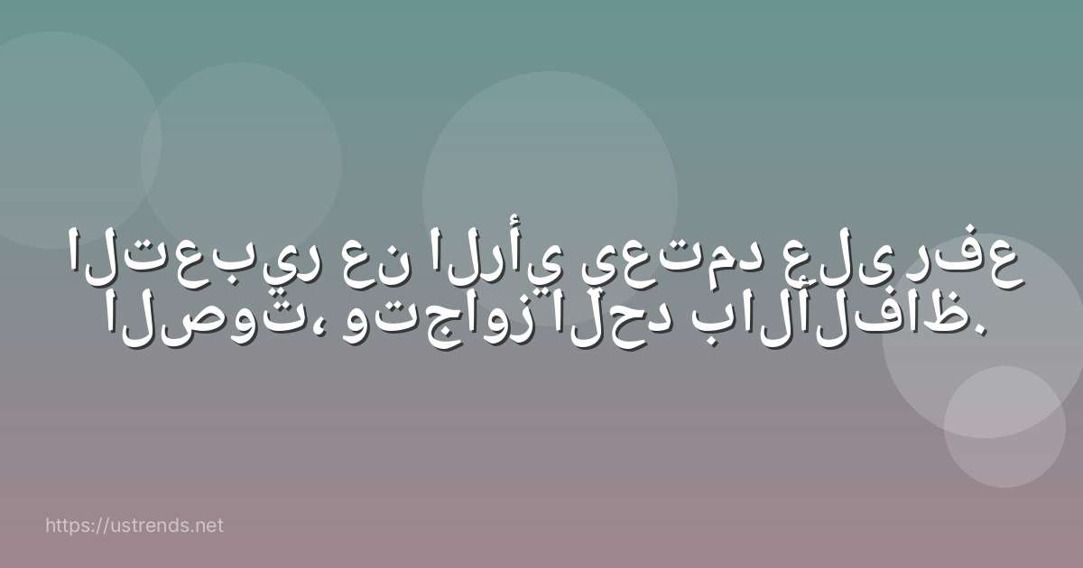التعبير عن الرأي يعتمد على رفع الصوت، وتجاوز الحد بالألفاظ.