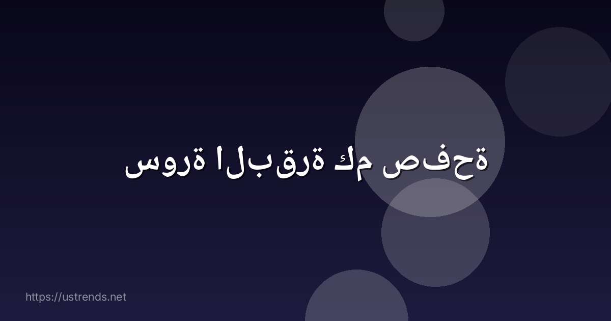 سورة البقرة كم صفحة