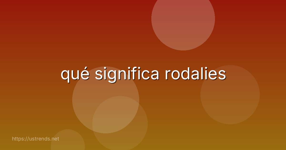 qué significa rodalies