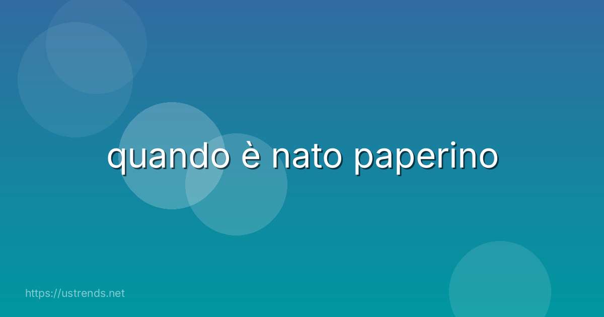 quando è nato paperino