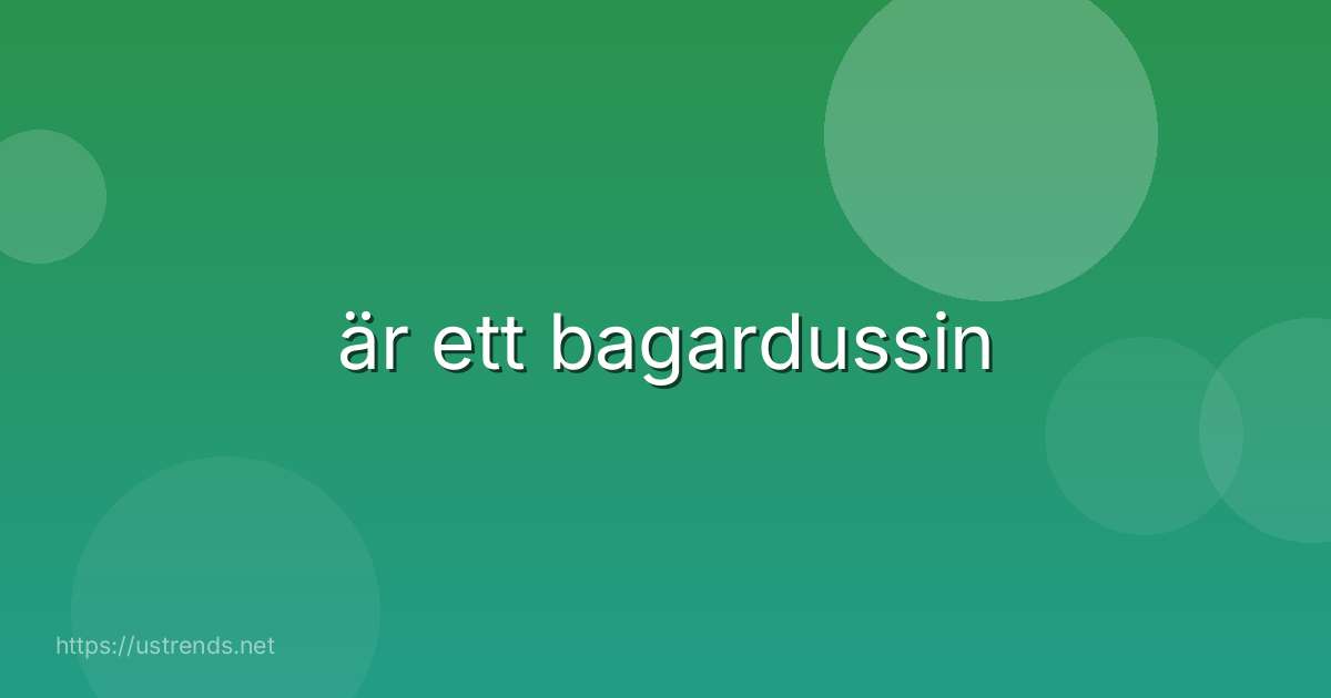 är ett bagardussin