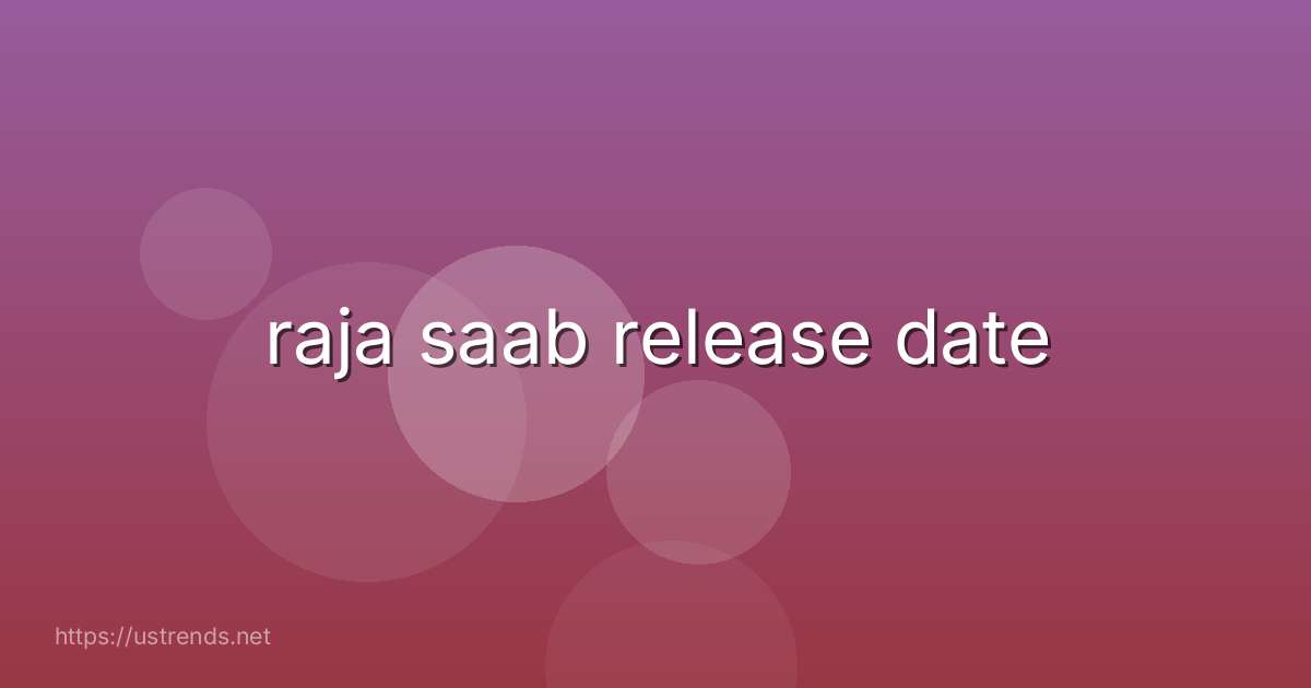 raja saab release date