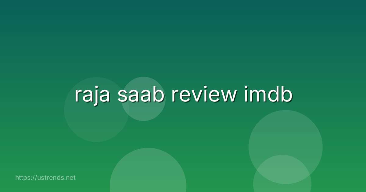 raja saab review imdb