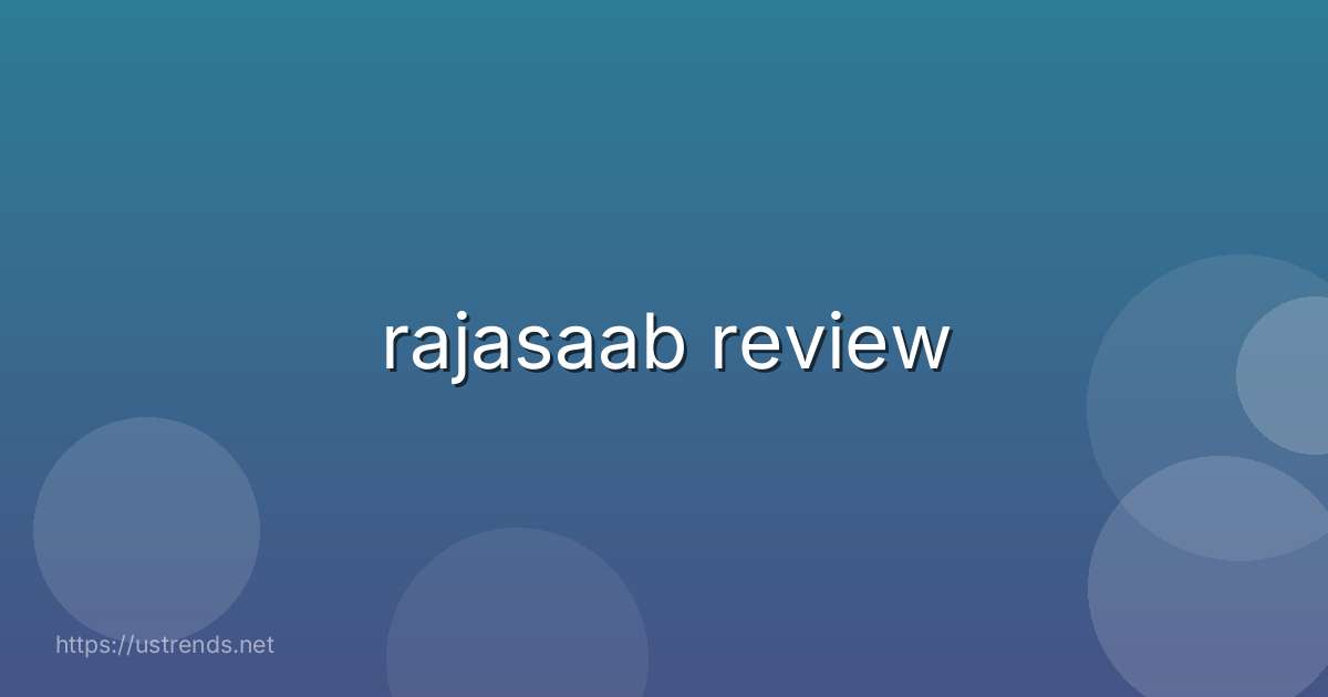rajasaab review