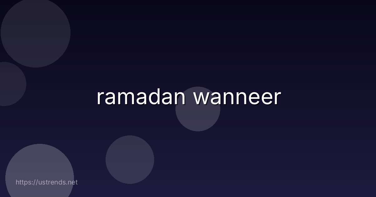 ramadan wanneer