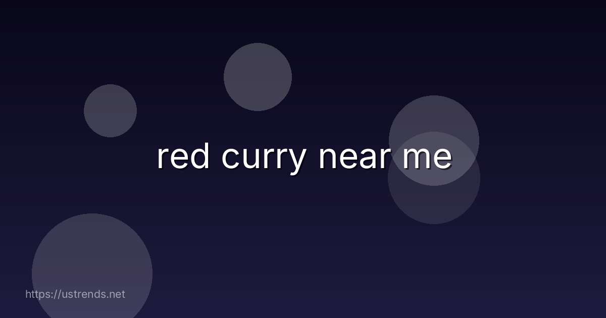 red curry near me