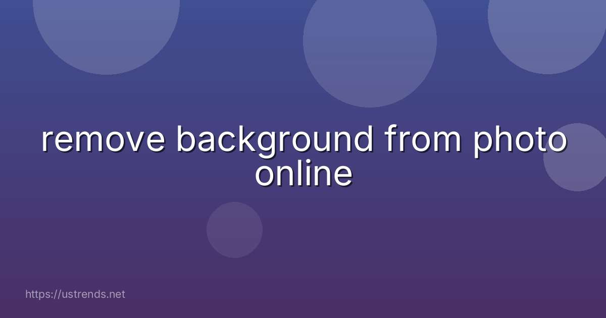 remove background from photo online