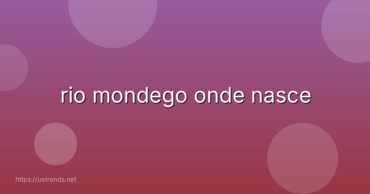 rio mondego onde nasce