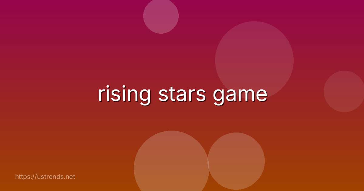 rising stars game
