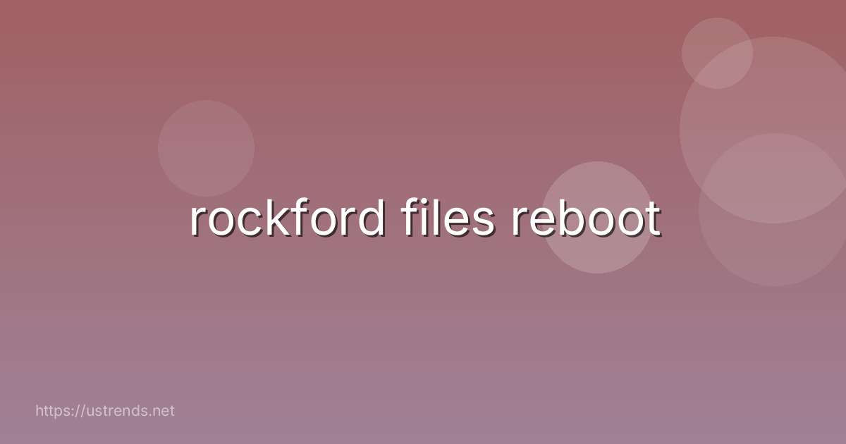 rockford files reboot