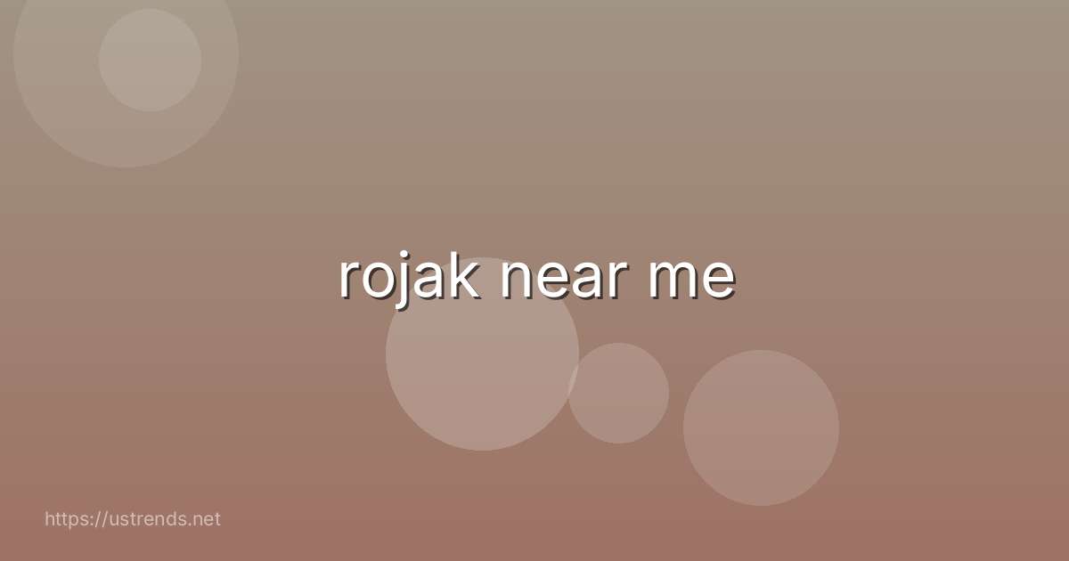 rojak near me