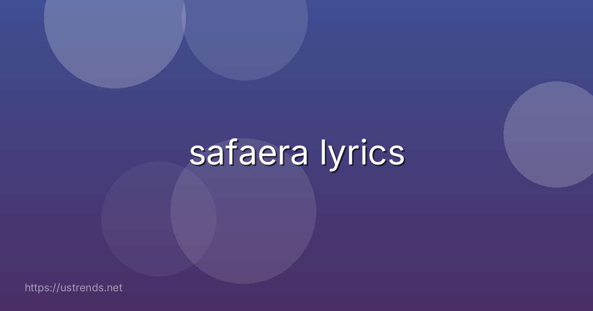 safaera lyrics