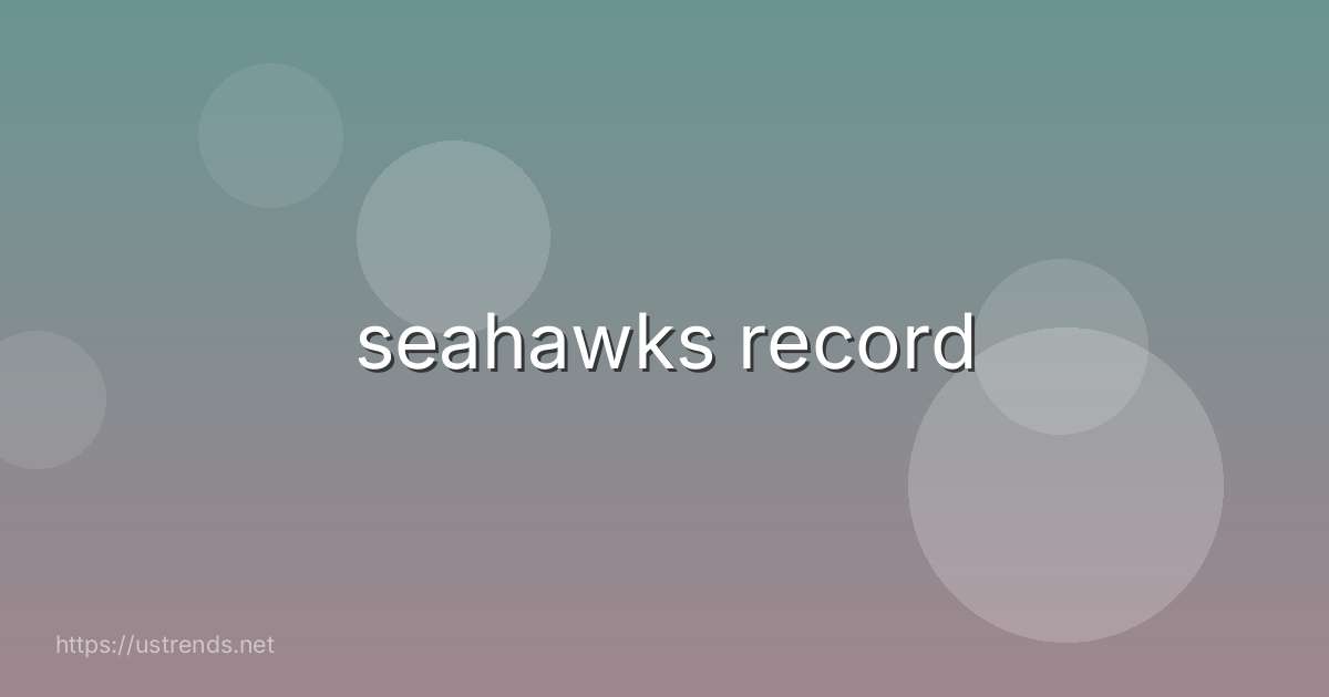 seahawks record