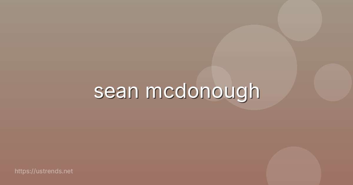 sean mcdonough