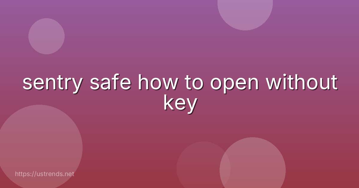 sentry safe how to open without key