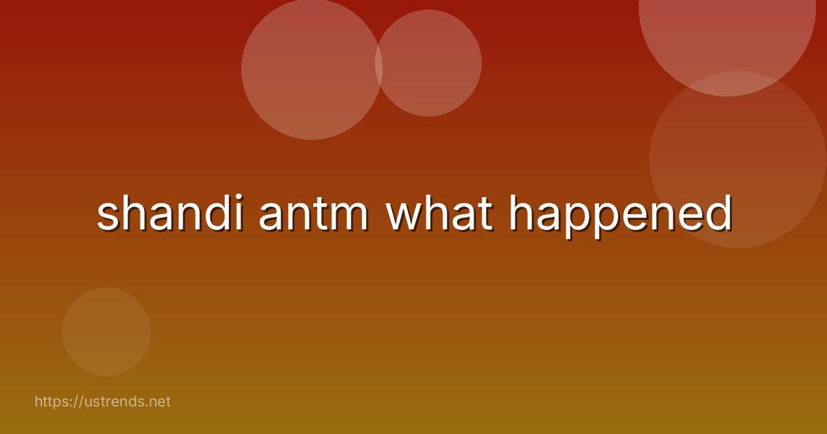 shandi antm what happened