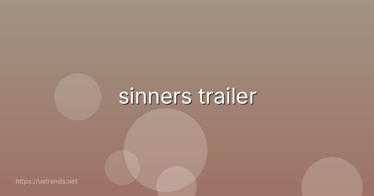 sinners trailer