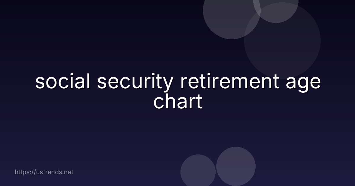social security retirement age chart