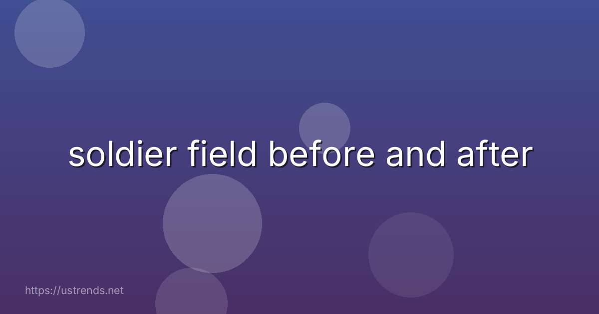 soldier field before and after