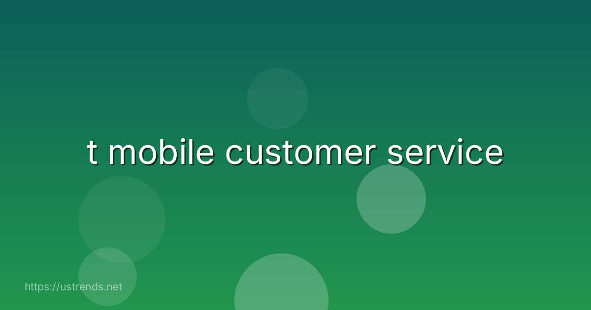 t mobile customer service