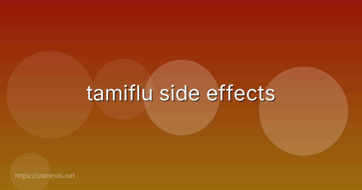 tamiflu side effects