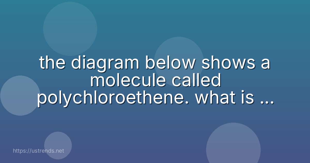 the diagram below shows a molecule called polychloroethene. what is the name for molecules with a structure like this?